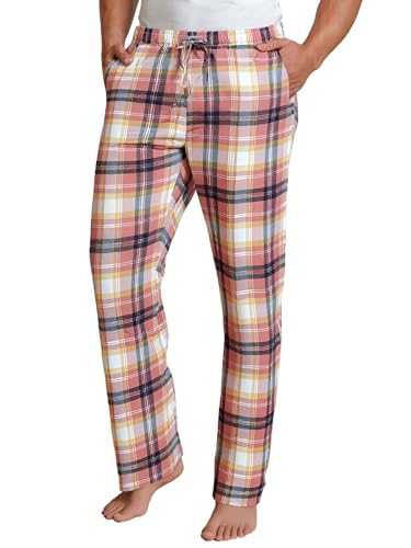 Men's Casual Cotton Flannel Plaid Drawstring Waist Pajamas Pants Sleepwear2