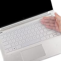 Saco Custom fit Keyboard Skin Cover Compatible for HP Pavilion x360 2-in-1 14-BW010NR 14 Inch Laptop – Transparent