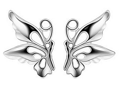 LUCKLYSTAR® - Pendientes con forma de mariposa, hipoalergénicos, para cumpleaños, 1 par