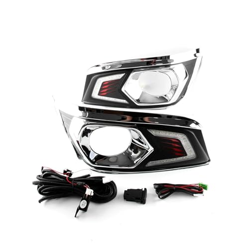 XCZPRKMXY LED DRL Daytime Running Light Front Bumper Fog Lamps Assembly with Turn Signal Accesso rie Compatible With Toyota Fortuner 2012 2013 2014