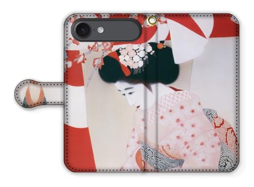 手帳型 iPhone17 Air互換 スマホケース 【世界の名画】 北野恒富 ☆日本画☆ 浮世絵 版画 アート 絵画 芸術 日本 和 和風 和柄 伝統 (宝恵籠)