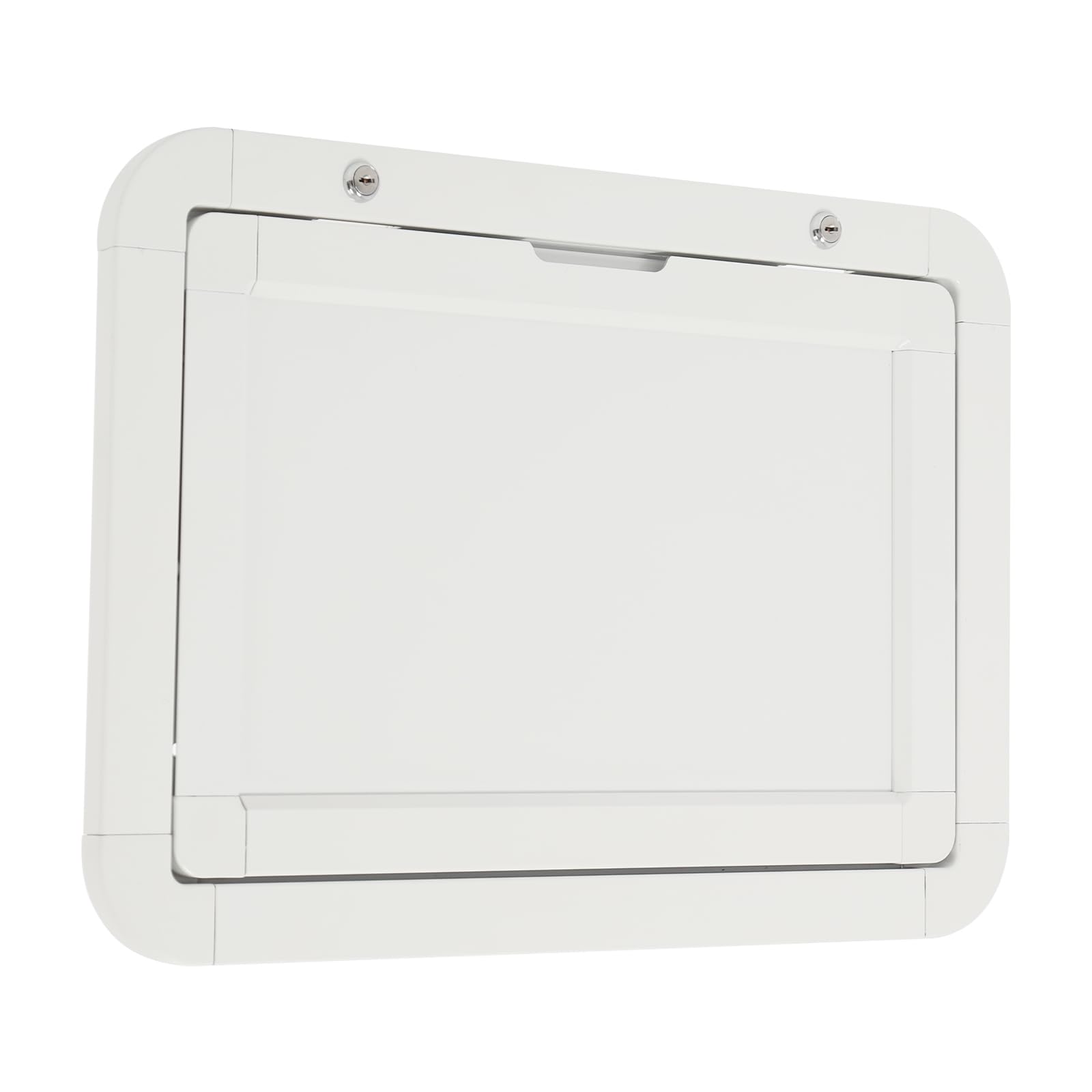 Wohnmobiltische Wandklapptisch, 60x42cm Aluminium-Legierung klappbare Wand Tisch, Abschließbare Wand Tisch-Set mit 2 Schlüssel Bis 20KG für RV (Weiß)
