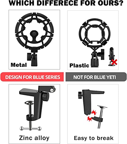 Luling Arts LA20 Microphone Stand For Blue Yeti Snowball Quadcast Adjustable Boom Arm Scissor Mic Stand Desk Mount thumb #2