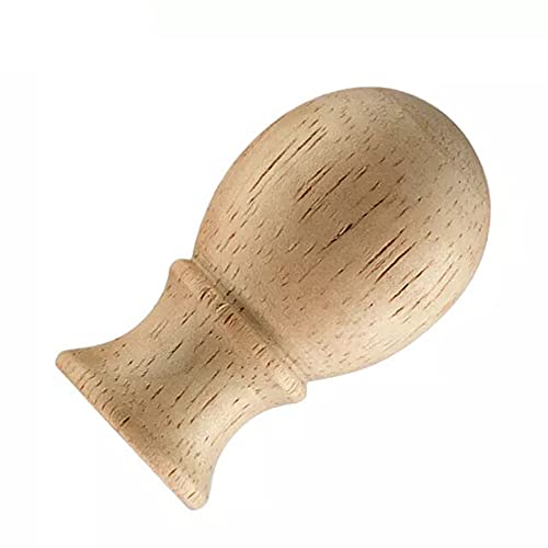 U/D 2 Packs Natural Hard Wood Ball Shaped Lamp Finial Cap Knob Lamp Decoration For Lamp thumb #1