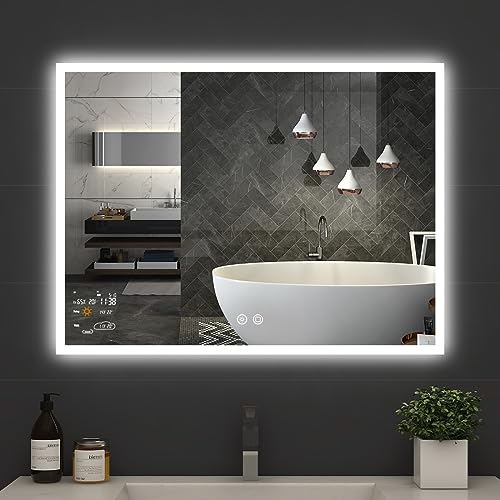 32 x 24 Inch Led Smart Bathroom Mirror with Lights,
