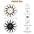 HOBYLUBY 13'' Sun Outdoor Clock Silent Non-Ticking, Outdoor Wall Clock Decor for Patio, Living Room, Home Decorations