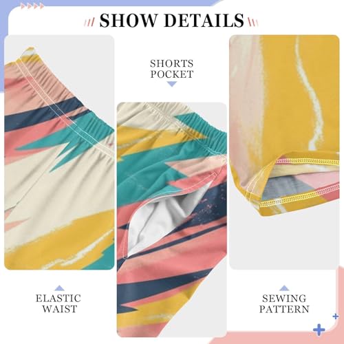 Boys' Pants Blue Pink Lightning Bolts Long Bottoms Jogger Pants Elastic Waist Trousers with Pockets S-XL4