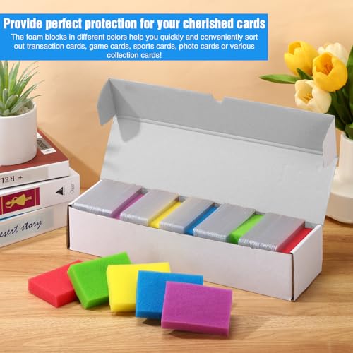 Image of Pangda 100 Pcs Foam Trading Card Dividers 40D Elasticity Sponge Box Dividers Trading Card Shipping Supplies Shock Absorption Cards Catalog for Storage Boxes Sport Playing Game Packing Cases