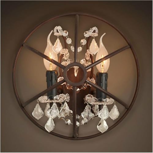 LED Modern Chandelier Lamp, Pendant Ceiling Light Crystal Chandelier Retro Crystal Chandelier Church Living Room Light