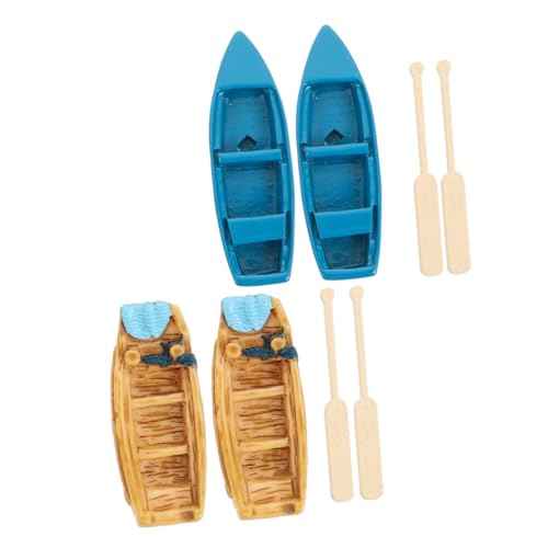 ledmomo チュアボートデコキット 樹脂 木製 小型模型 ビーチテーマ マイクロランドスケープ ドールハウス飾り 卓上装飾 インテリア用