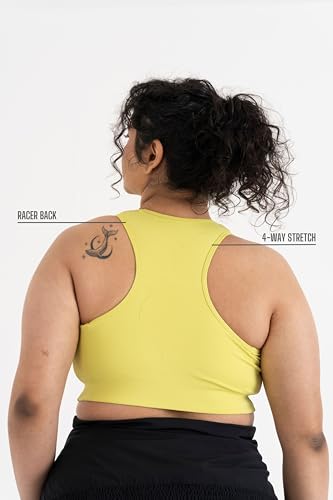 Image of Spirit Animal Plus Size Sports Bra for Women| Racerback Bra for Medium Impact Workout|Double Lined Bra with Full Coverage|Built in Support Band |Scoop Neck
