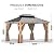 LUXIJOY 11x13 Wood Gazebo, Outdoor Hardtop Gazebo with Netting and Curtains, Double Galvanized Steel Roof, Deck Hard Top Gazebo for Backyard, Patio (Brown)