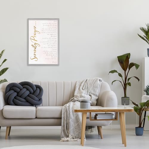 Poster Serenity Prayer Scripture Stupell Industries cadre gris 40x61 cm - 4