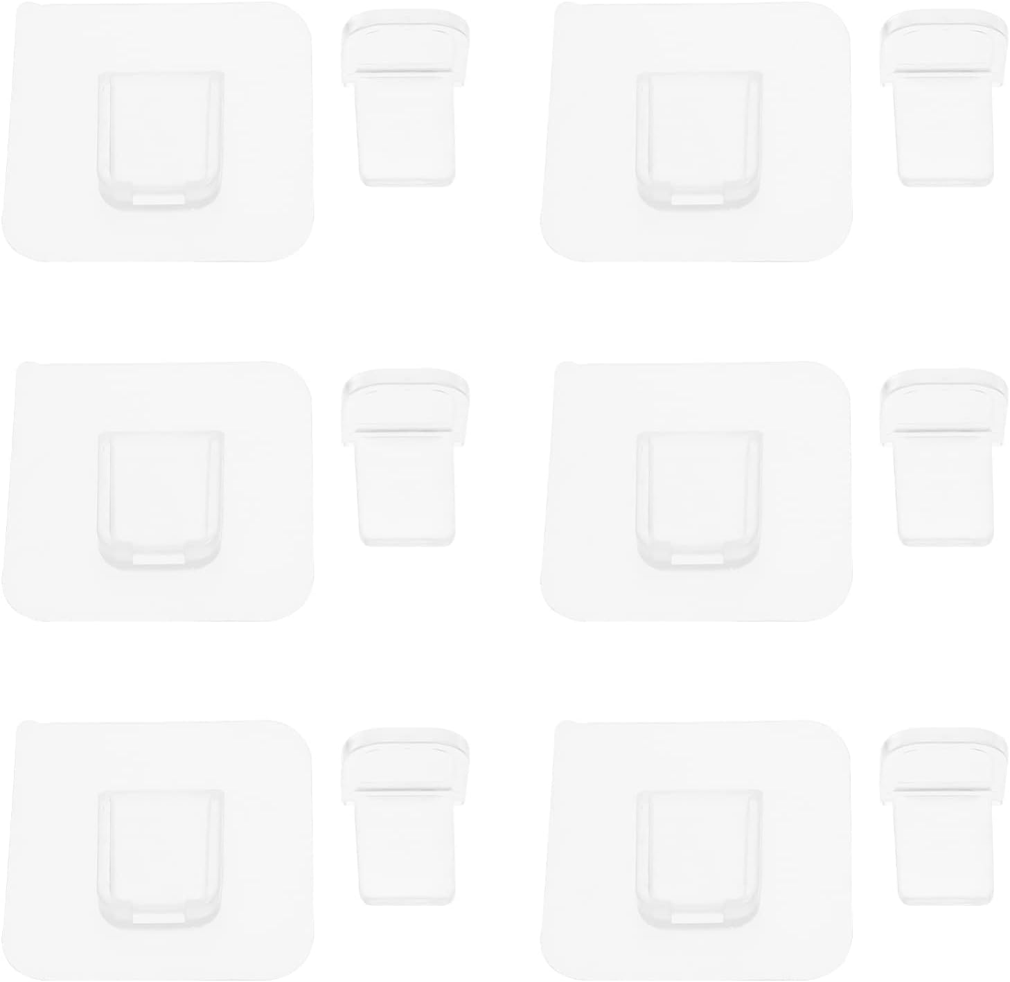 Housoutil 12Pcs Shelves clear shelf support pegs stick on