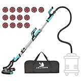 AYA-TECH Drywall Sander Without Vacuum, 750W 6.5A Electric Drywall Sander Telescopic Foldable Pole S
