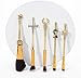 KF Ornament Set Of 5 One Piecess Anime Makeup Brushes - With Metal Handle, Velvet Gift Bag, Anime Peripheral, Birthday, Thanksgiving, Christmas, One Piece Fan Gift (Set)
