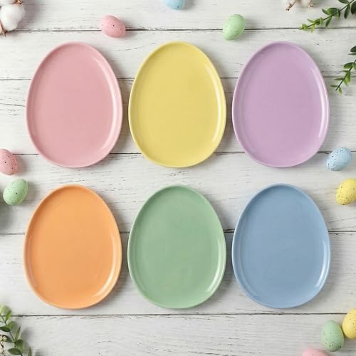 El Mejor Listado de Pascua los 5 más buscados. 46 Jinei - 6 platos con forma de huevo de Pascua, platos de cerámica para servir de caramelo, huevos de Pascua, bandeja de cena, ensalada, postre, platos de aperitivo, vajilla para...