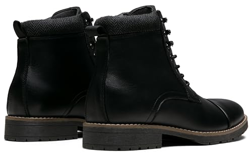 Image of Vostey Mens Boots Motorcycle Casual Boots for Men Zipper Fashion Chukka Boots Mens