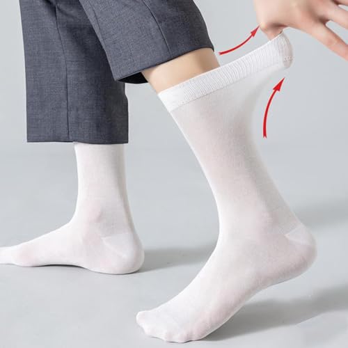 6 Pairs Mens Thin Modal Crew Socks, Soft Breathable Lightweight Socks Above Ankle Socks for Casual Workout Size 7-113