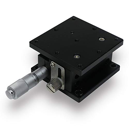 Jieotwice 60mm*60mm Z Axis Optical Displacement Platform High Precision Micrometer Height Adjustable Sliding Stage Sliding Table LZ60
