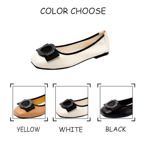 Women's Square Toe Ballet Flats, Comfortable and Casual Slip-On Flats Suitable for Walking, Driving, and Formal Wear4