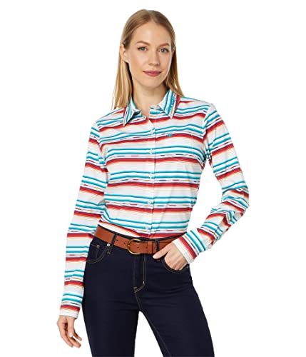ARIAT Wrinkle Resist Team Kirby Stretch Shirt Rosa Serape LG
