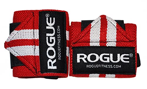 Fitness Wrist Wraps Red/White|Rogue Fitness Wrist Wraps (Red, 12