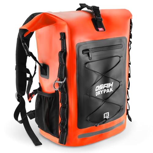 Image of OSAH DRYPAK Waterproof Backpack Dry Bag 35L /55L /85L - Heavy Duty Roll-Top Hiking Backpack Sack Keeps Gear Dry for Travel, Kayaking, Boating, Camping, Rafting and Fishing