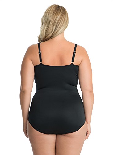 Miraclesuit Women's Plus Size Swimwear Sanibel Tummy Control Underwire Bra One Piece Swimsuit3