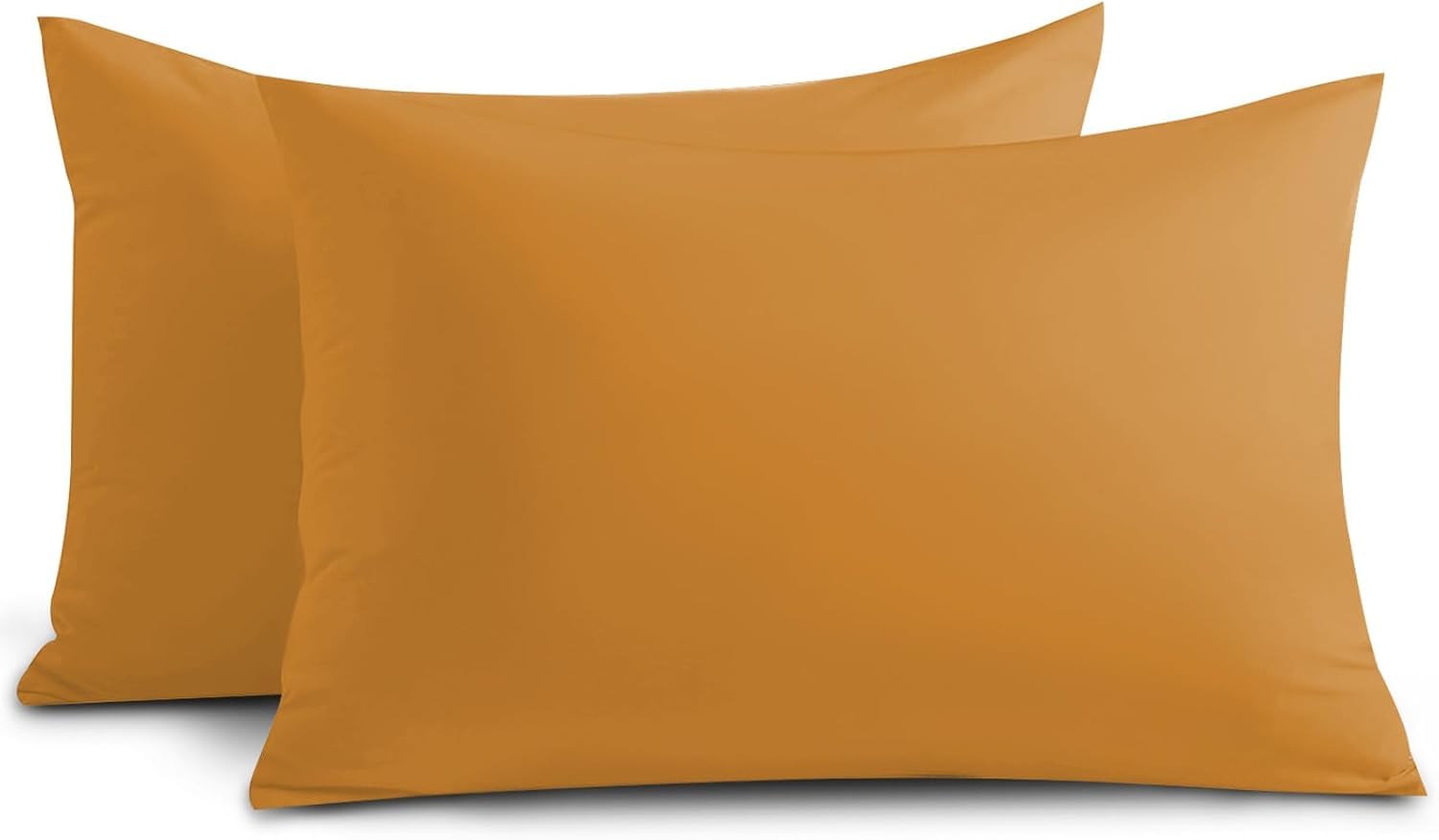 Yorkshire Bedding Ochre Pillow Cases 12 Pack 100% Soft Brushed Microfiber Hypoallergenic Pillowcases with Envelope Closure - Fade & Stain Resistant Housewife Pillow Covers (50 X 75 Cm)