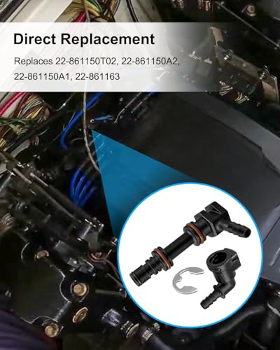 Image of 861163 Gear Lube Hose Connector Fit for MerCruiser Alpha One Gen 2 | Fit for Bravo 1 2 3 Sterndrives Replace 22-861150T02 22-861163, Gear Lube Fitting Kit