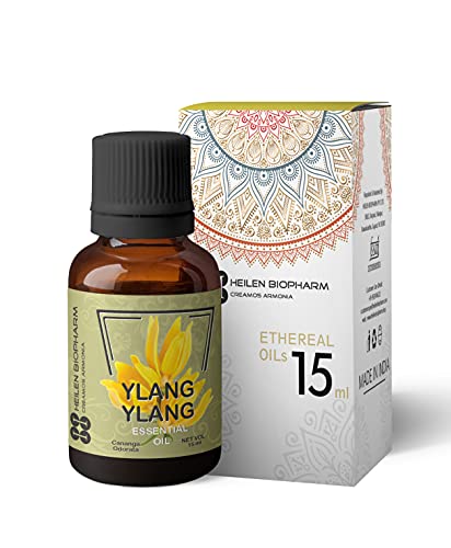 Image of Heilen Biopharm Ylang Ylang Essential Oil - 15 mL Bottle Pack of 1, For Skin Care & Aromatherapy