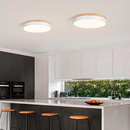 Plafonnier LED Moderne Pongnas à intensité variable avec télécommande pour chambre et cuisine
