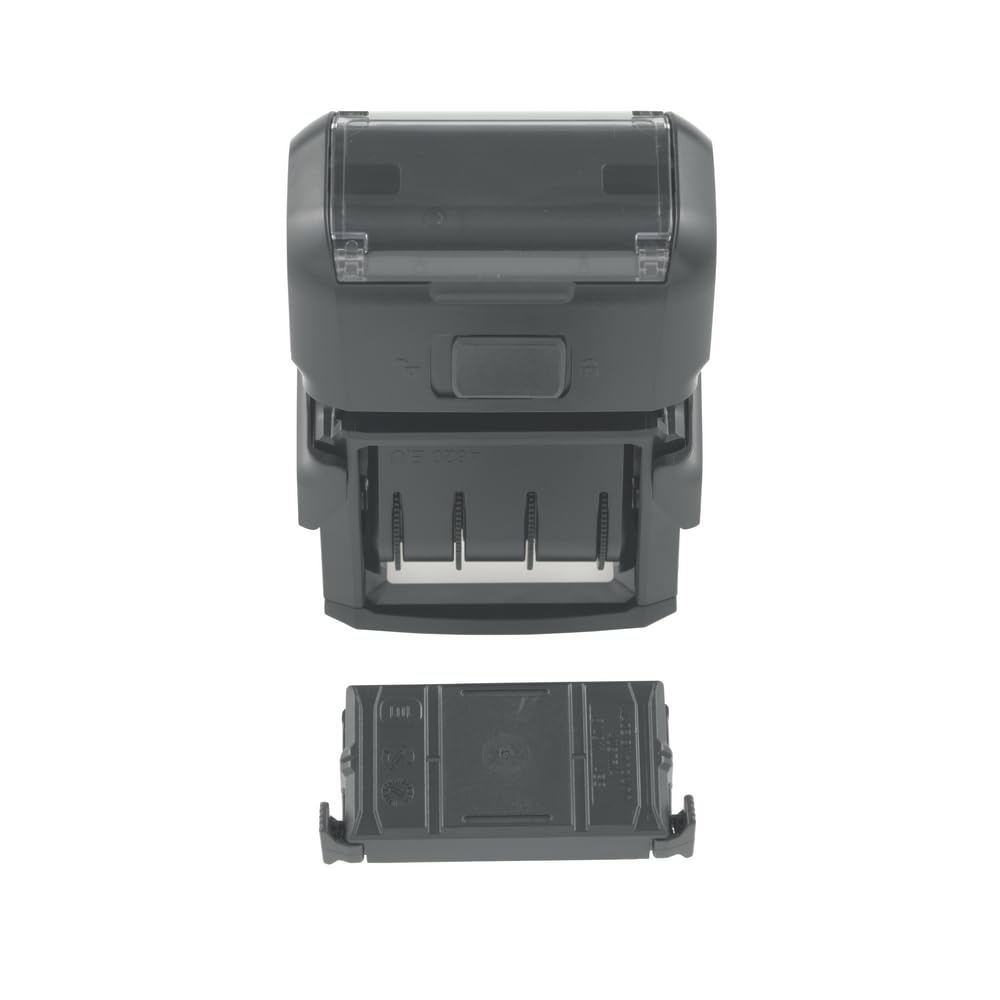 Trodat Printy 4820 - Timbro con data, giorno, mese, anno, 12 anni consecutivi, inchiostro nero, dimensioni 25 x 4 mm
