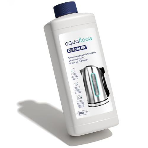 Aquafloow Descalcificador Liquido Universal 500ml Descalcificador para Cafeteras | Descalcificación y Limpieza, Limpiador Express, Líquido Antical Máquina de Café | Compatible con Delonghi Saeco