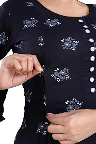 Image of Soulemo Women's Cotton A-Line Maternity Kurtas