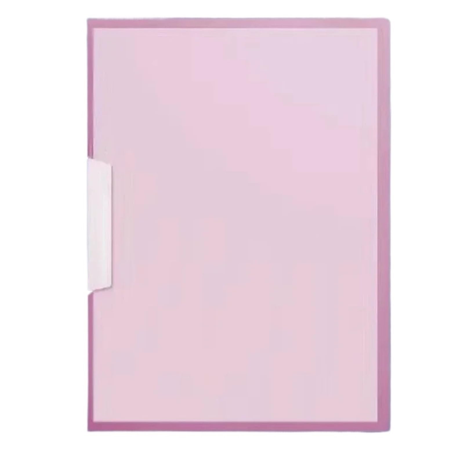 Carpeta Transparente Carpeta de archivos polipropileno con hebilla abierta lateral, tamaño A4, for documentos, varias páginas, transparente, bolsa inserción, papelería, 20 unidades Para Archivar(Pink)
