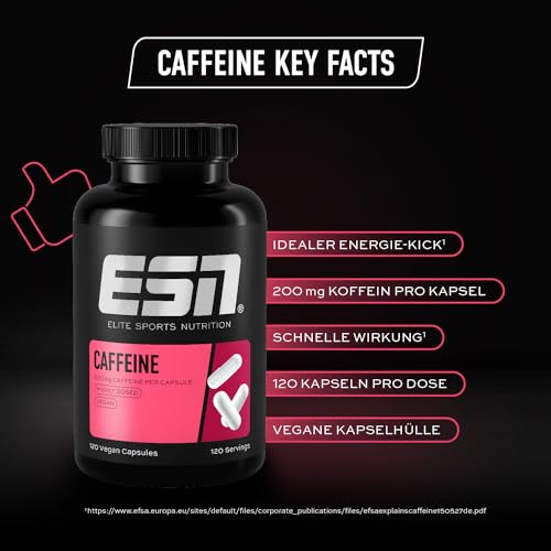 ESN-Caffeine-Caps-120-Kapseln-hochdosierte-Koffein-Kapseln-200-mg-Koffein-pro-Tagesportion-vegan-geprufte-Qualitat-made-in-Germany