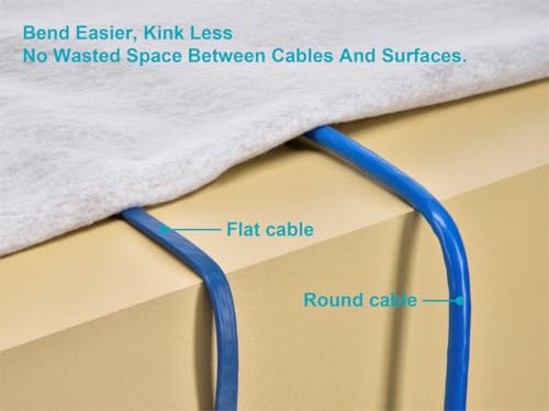 Cable Patch Ethernet Monoprice Cat6A Flat Azul 0.5ft miniatura 6