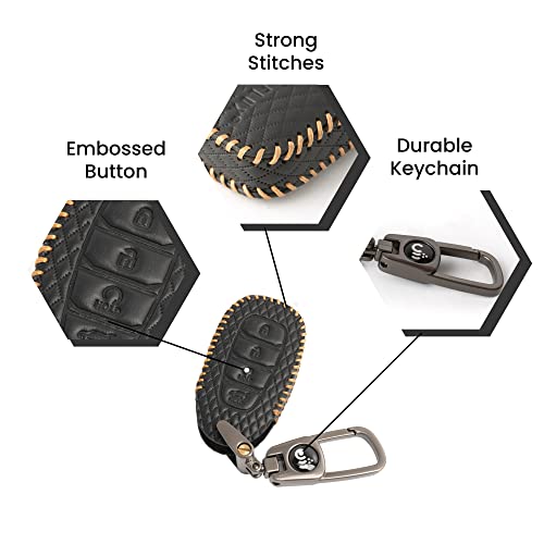 Image of SHOPOFLUX Metal Key Cover Compatible with Hyundai Verna | i20 Facelift N Line N8 Car 4 button smart key