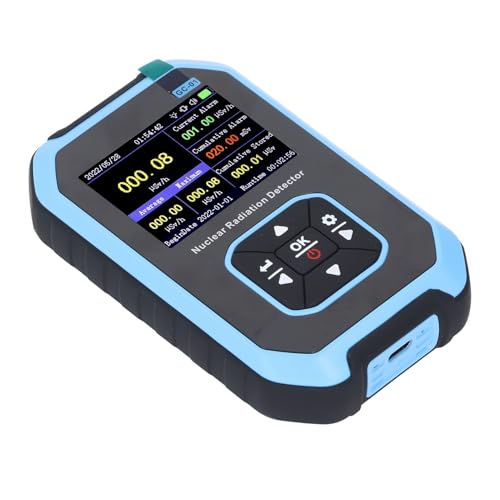 Portable Handheld Nuclear Radiation Detector Device Counter Dosimeter Rechargeable Beta Gamma X Meter Blue for Industrial Use