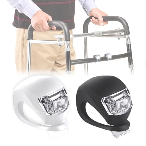 CHOYTONG Walker - Luz de movilidad con clip, linterna LED para silla de ruedas con 3 modos para muletas, bastones, rodadores, evita caídas durante la oscuridad, 2 unidades