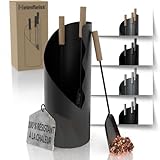 Heimfleiss® Serviteur Cheminée Noir Moderne | Ensemble d'Accessoires de Cheminée | Kit ...