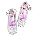 Beunique Cristal Fille Reine des Neiges Sandales à Talon Cosplay Boucle Princesse Elsa Enfants Chaussures pour Déguisement Cendrillon Haute Qualité Cérémonie Soirée Ballerines