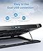 MOKURU Laptop Cooling Pad Stand, Laptop Cooler with 2 Silent Fans for 10-15.6 Inch Laptops,6 Levels of Height Adjustable Wind Speed with 2 USB Ports (Black)