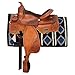 Schneiders Wyatt II Tooled All Around Saddle | Handcrafted Leather | Lightweight & Durable | Color Dark Oil | Size 15