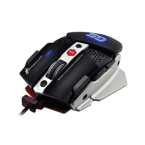 DragonWar - Warlord - Braided Wired Gaming Mouse (2 m) RGB Backlit - Black & Silver - USB 3.0/2.0 with 8 Programmable Buttons - Easy Aim Function - Blue Sensor (800/1600/2400/4000) + Bonus; Two - Image 3
