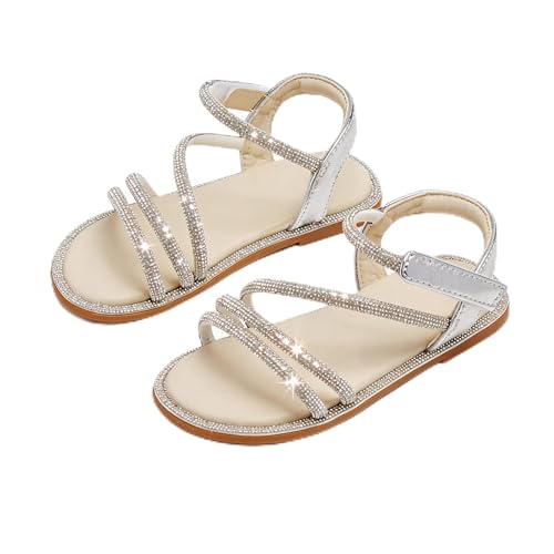Image of Girls Dress Sandals Comfy Hook and Loop Summer Shoes for Toddlers