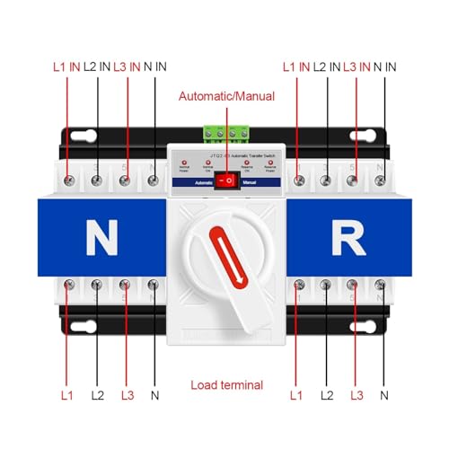 Commutateur de transfert automatique 4P 63A type MCB triphasé double puissance - 2