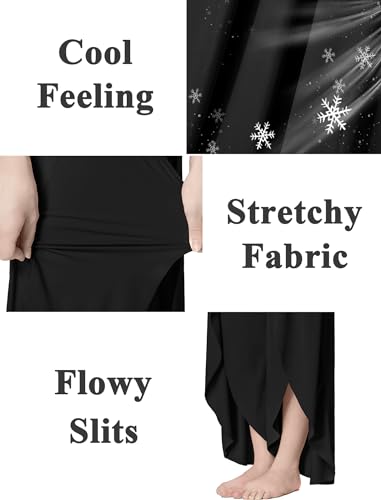 Image of EXARUS Girls Flowy Pants Dance Palazzo Wide Leg Teen Casual Baggy
